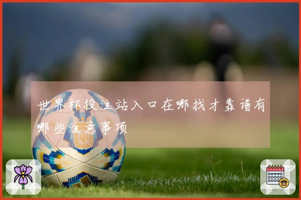 世界杯投注站入口在哪找才靠谱有哪些注意事项